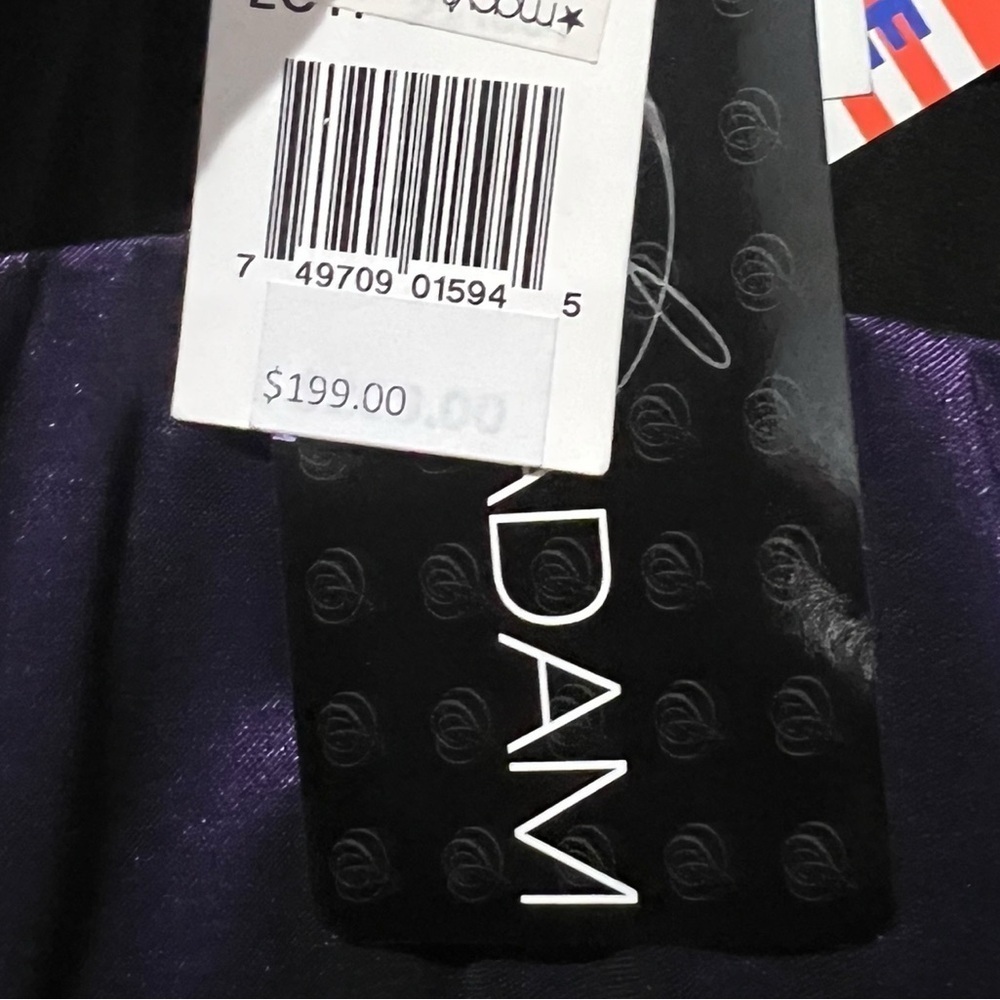 Betsy & Adam Women’s Fit & Flair Purple And Black Midi Dress - Picture 4 of 6